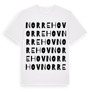 Norrehov ordlek t-shirt – ekologisk bomull t-shirt från Pinshirt