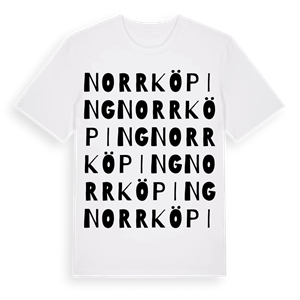 Norrköping ordlek t-shirt – ekologisk bomull t-shirt från Pinshirt