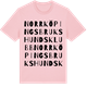 Pink Cotton t-shirt med Norrköpings brukshundsklubb ordlek t-shirt