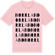 Pink Cotton t-shirt med Norrland ordlek t-shirt