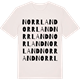 Vintage White t-shirt med Norrland ordlek t-shirt