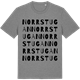 Mid Heather Gray t-shirt med Norrstugan ordlek t-shirt