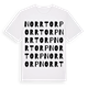 White t-shirt med Norrtorp ordlek t-shirt
