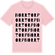 Pink Cotton t-shirt med Norrtorp ordlek t-shirt