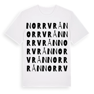 Norrvrån ordlek t-shirt – ekologisk bomull t-shirt från Pinshirt