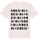 Vintage White t-shirt med Norsholm ordlek t-shirt
