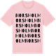 Pink Cotton t-shirt med Norsholm ordlek t-shirt