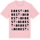 Pink Cotton t-shirt med Norstad ordlek t-shirt