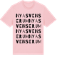 Pink Cotton t-shirt med Nya Svenserum ordlek t-shirt