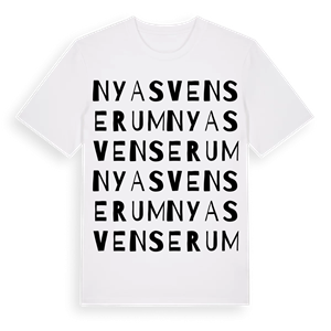 Nya Svenserum ordlek t-shirt – ekologisk bomull t-shirt från Pinshirt