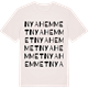 Vintage White t-shirt med Nyahemmet ordlek t-shirt