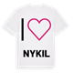 Jag älskar Nykil t-shirt stort tryck