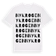 White t-shirt med Nykrogen ordlek t-shirt