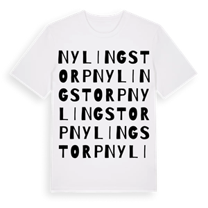 Nylingstorp ordlek t-shirt – ekologisk bomull t-shirt från Pinshirt