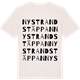 Vintage White t-shirt med Nystrandstäppan ordlek t-shirt
