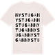 Vintage White t-shirt med Nystugan ordlek t-shirt