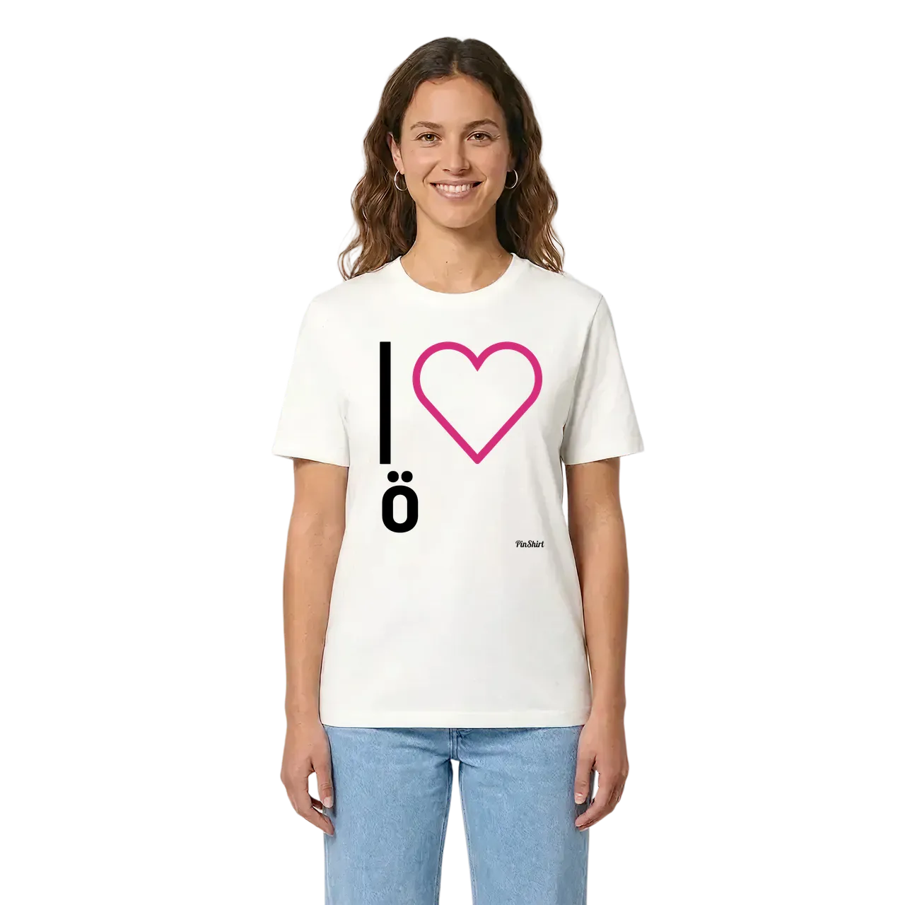 Jag älskar Ö t-shirt stort tryck i miljö