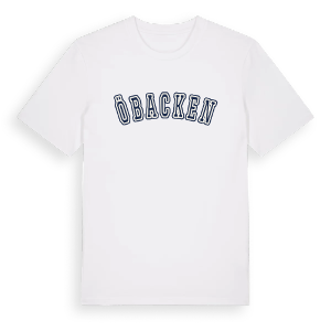 Öbacken college t-shirt – ekologisk bomull t-shirt från Pinshirt