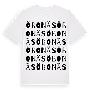 Öbonäs ordlek t-shirt – ekologisk bomull t-shirt från Pinshirt