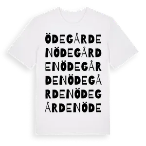 Ödegården ordlek t-shirt – ekologisk bomull t-shirt från Pinshirt
