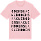 Pink Cotton t-shirt med Odensbacken ordlek t-shirt