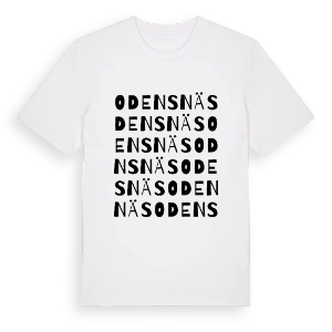 Odensnäs ordlek t-shirt – ekologisk bomull t-shirt från Pinshirt
