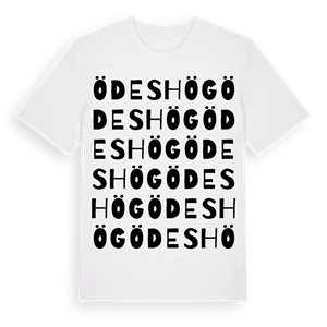 Ödeshög ordlek t-shirt – ekologisk bomull t-shirt från Pinshirt