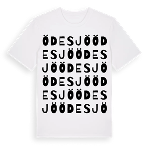 Ödesjö ordlek t-shirt – ekologisk bomull t-shirt från Pinshirt