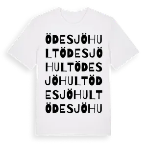 Ödesjöhult ordlek t-shirt – ekologisk bomull t-shirt från Pinshirt