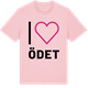 Pink Cotton t-shirt med Jag älskar Ödet t-shirt stort tryck