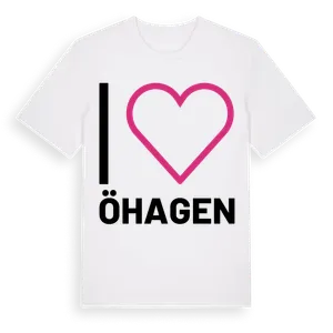 Jag älskar Öhagen t-shirt stort tryck – ekologisk bomull t-shirt från Pinshirt