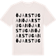 Vintage White t-shirt med Öjarstugan ordlek t-shirt