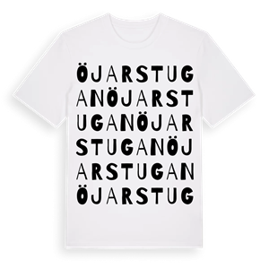 Öjarstugan ordlek t-shirt – ekologisk bomull t-shirt från Pinshirt