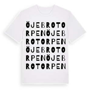 Öjebrotorpen ordlek t-shirt – ekologisk bomull t-shirt från Pinshirt