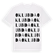White t-shirt med Oklunda ordlek t-shirt