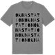 Mid Heather Gray t-shirt med Okna station ordlek t-shirt