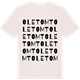 Vintage White t-shirt med Oletomt ordlek t-shirt