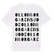 White t-shirt med Ollonborgarens udde ordlek t-shirt