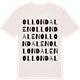 Vintage White t-shirt med Ollondalen ordlek t-shirt