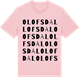 Pink Cotton t-shirt med Olofsdal ordlek t-shirt