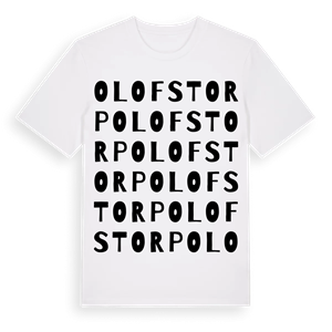 Olofstorp ordlek t-shirt – ekologisk bomull t-shirt från Pinshirt