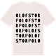 Vintage White t-shirt med Olofstorp ordlek t-shirt