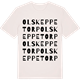Vintage White t-shirt med Olskeppetorp ordlek t-shirt