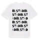 White t-shirt med Ölstad ordlek t-shirt