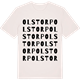 Vintage White t-shirt med Olstorp ordlek t-shirt