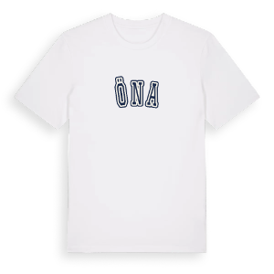 Öna college t-shirt – ekologisk bomull t-shirt från Pinshirt