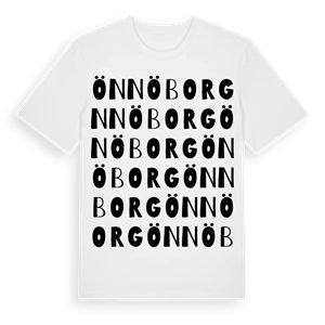 Önnöborg ordlek t-shirt – ekologisk bomull t-shirt från Pinshirt