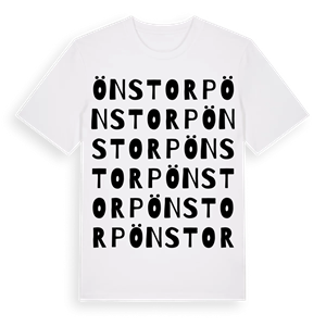Önstorp ordlek t-shirt – ekologisk bomull t-shirt från Pinshirt