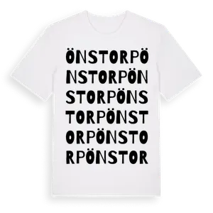 Önstorp ordlek t-shirt – ekologisk bomull t-shirt från Pinshirt