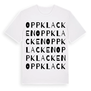 Oppklacken ordlek t-shirt – ekologisk bomull t-shirt från Pinshirt